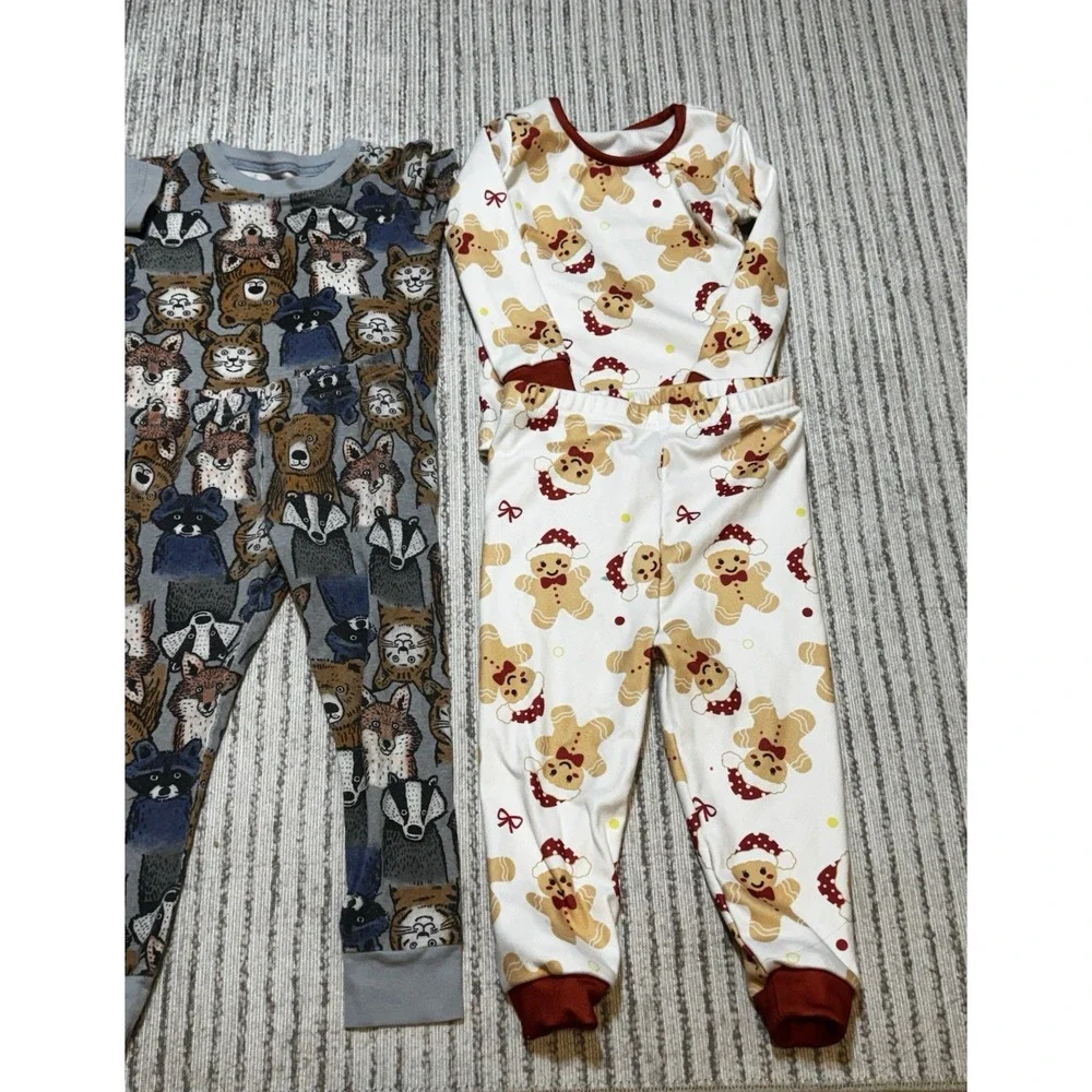 Toddler Boys Pajama Bundle 3T Carters‎ SHEIN Bear Woodland Gingerbread